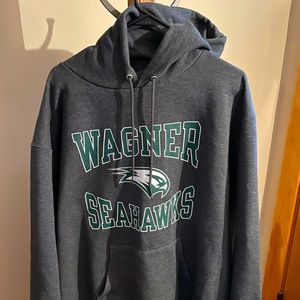 Wagner College Champion Dark Gray Hooded Sweatshirt